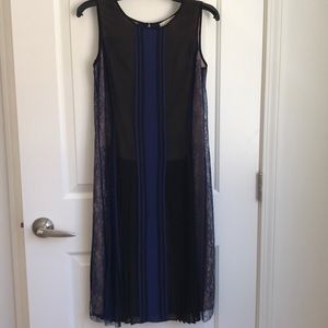 Silk & lace pleated dress by BCBG runway